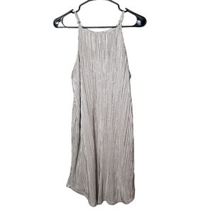 Francesca's | Tank Shift Dress | Metallic Silver | S